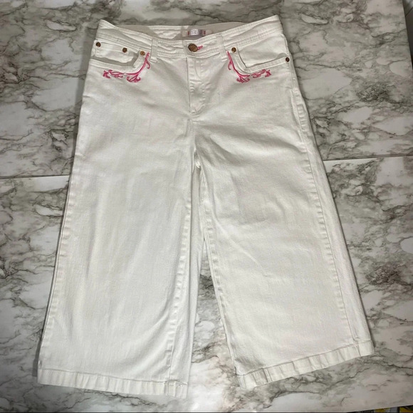 Bill Blass wide leg crop jeans, 6 - Picture 9 of 10